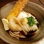 鯛ちくわ天と温泉たまごのぶっかけ