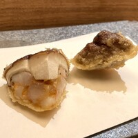 天 よこた - 椎茸 海老のたたき