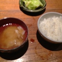 魚匠 銀平 道頓堀店 - 御飯と豚汁
