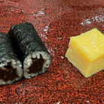 鮨 天ぷら 祇園いわい - 干瓢巻きとプリンみたいな玉子