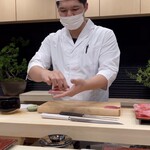 鮨 天ぷら 祇園いわい - ニコニコの大将