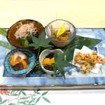 鮨 天ぷら 祇園いわい - 前菜の盛り合わせ