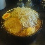 麺屋 荒井 - 味噌ﾗｰﾒﾝ\820　大盛（無料）　麺固め　ﾆﾝﾆｸ有り