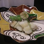 北新地 湯木 - 太刀魚の揚げ物