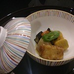 北新地 湯木 - 生麩、さといも、あげなす