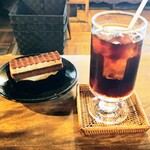珈琲 まるも - アイスコーヒー ティラミス セット1180円