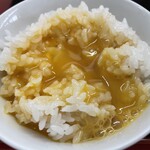 ラーメン もっけだの - 『朝食セット(ラーメン)+あぶら飯』の『TKG』