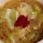 上海麺館 - つけ汁アップ