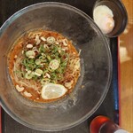 麺彩キッチン あひる食堂 - 冷製冷やし担々麺780円温玉特典