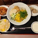 サウスヴィラ - 納豆冷麺セット(730円)です。