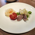 Chuugokuryouri Bireika - 前菜(点心とつゆそばのセット)