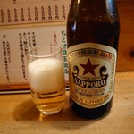 立ち呑 ちとせ - 赤星瓶ビール