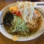 手打ちらーめんはやぶさ - 冷やし中華麺アップ