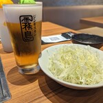 ジンギスカン霧島 - まずはビアーで乾杯