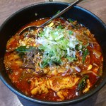 さんか亭 - 【2013年07月】ユッケジャンスープ（麺に変更）＠700円。