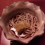 Goura Tensui - 創菜：山形天童天狗蕎麦、揚げ牛蒡のせ
