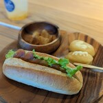 能勢のとりこ - カラスミのじゃがバターサンド　ランチセット　柚子ソーダ