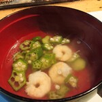 広丞庵　かのか - おくらと海老♪葛でとろみ