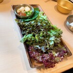 韓国料理 ホンデポチャ - サムギョプサルセット　野菜