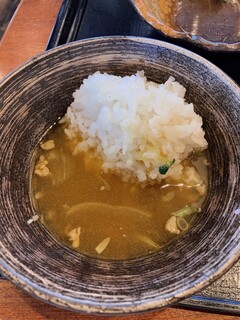 Tenkawa - 〆は、カレーおじやにしました。　カレーあん、薄いと思いません？