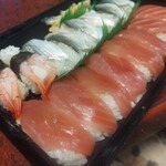 天下寿司 - 甘海老、こはだ、まぐろ