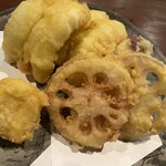 Raku - 穴子と季節野菜の天ぷら