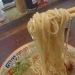 大砲ラーメン - 麺リフトアップ　何時も固さは普通で注文します。