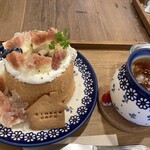 しまこカフェ - イチヂクのシフォンとアイスティー