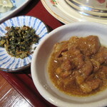 好福茶 - ルーロー（甘辛く煮た豚バラ）と大根葉炒め