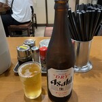 中華そば山冨士 - 天ぷら(ゲソ)中華
もやし
替え玉(1玉)
ビール(中ビン)