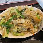 Bonchan - 野菜イタメラーメンセットの野菜イタメ