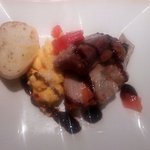 イタリアンダイニング・ミズキ - 国産豚の柔らかグリル、スクランブルエッグ添え（2013.9）