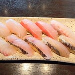 寿司居酒屋 まるがまる - おながだい　金目鯛　目鯛　黒ムツ　鰆