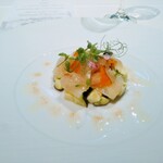 メゾン ド ミュゼ - 旬の鮮魚と茄子の柚子風味マリネ　カラスミ　シャルドネヴィネグレット