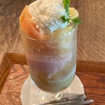 くらしき桃子 倉敷本店 - 桃とレモンのパフェ