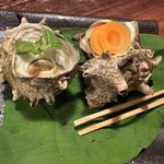守源旅館 - サザエつぼ焼き