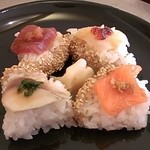 札幌 なだ万雅殿 - 海鮮変わり押し寿司