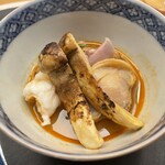 美会 - 8月　鬼手長海老と蛤と松茸のトムヤンクンスープ