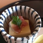 札幌 なだ万雅殿 - フォアグラ玉子豆腐