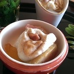 札幌 なだ万雅殿 - 柿と無花果白酢和え　胡桃