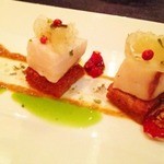 SALONE 2007 - 2013.9. カンパチのバッサ テンペラトゥーラ エ サルサ ブロデット