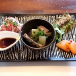 鉄板焼 ステーキ ぼんて - 旬の食材と和牛の前菜盛合せ