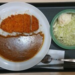 Maikari Shokudou - ロースかつカレー ¥690 ポテトサラダ