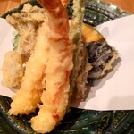 有馬土山人 はなれ - 天ぷら盛合せ　エビが大きくて美味しい！