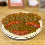 ライスカレー ぺろり - カツウインナーカレー（メニュー外）