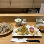 Teuchi Soba Ooishi - 天ぷらせいろ、大盛り