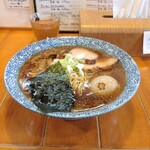 らーめん森や。 - 味玉ラーメン　細麺　醤油　大盛