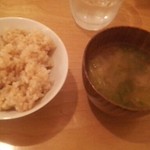 ココカラ cafe＋dish - 玄米ご飯とみそ汁