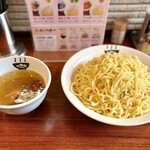 自家製麺 公園前 - 塩つけ麺(麺大盛)