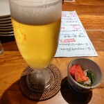 雛家 - ビール＋付け出し